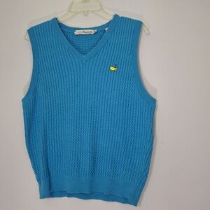 Magnolia Vinntage Masters Turquoise V-Neck Sweater Vest, Size MED